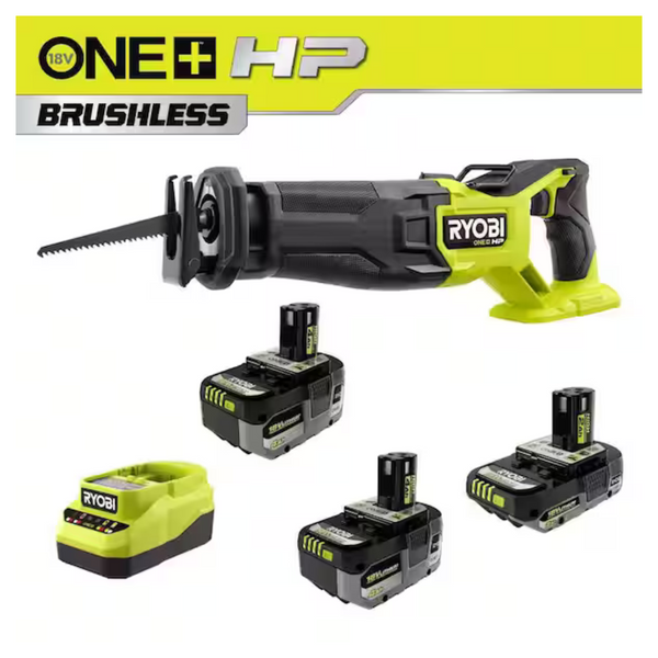 RYOBI ONE+ 18V HP Brushless Reciprocating Saw Kit