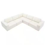 Nestfair 147" W Fabric Upholstered Sectional Sofa (2 Colors)