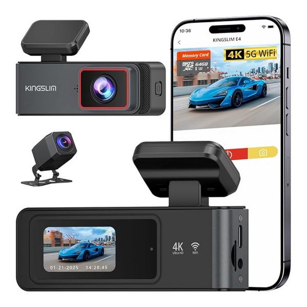 Kingslim 4K Dash Cam Front And Rear