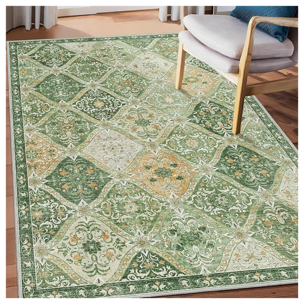 3ft x 5ft Washable Boho Vintage Bohemian Distressed Rugs