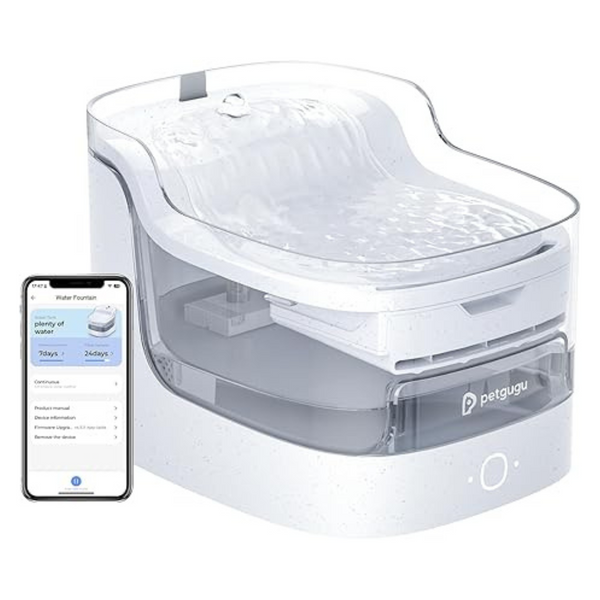 PETGUGU Ultra-Quiet Pet Water Fountain