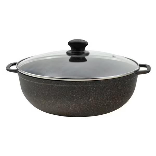 3.5qt Fuzion Cast Aluminum Bronze Speckled Nonstick Caldero