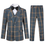SWOTGdoby Boys Formal 3 Pieces Slim Fit Suit Set