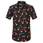 SSLR Skeleton Pumpkins Button Up Men's Shirt