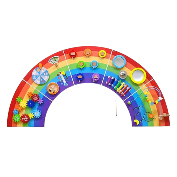 Spark & Wow Rainbow 10 Activities Busy Board Sensory Wall Toy