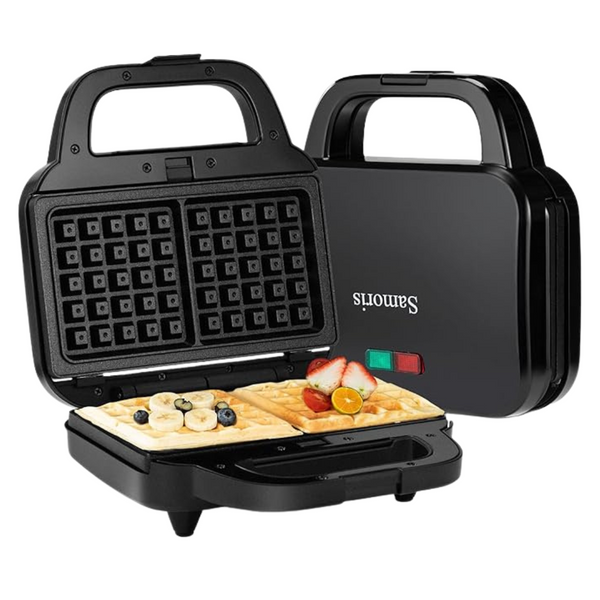Samoris Belgian Waffle Maker With 2-Slice 8" Non-Stick Plates