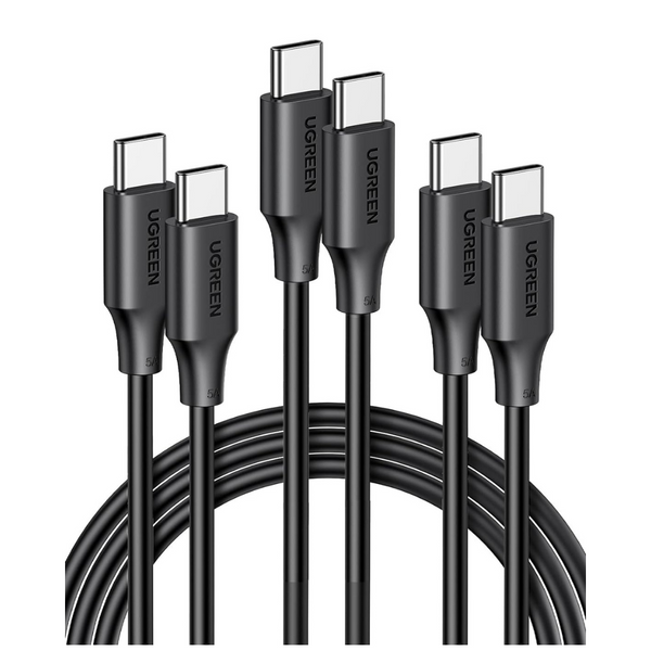 3-Pack UGREEN 6.6ft 100W Fast Charging USB-C Cable