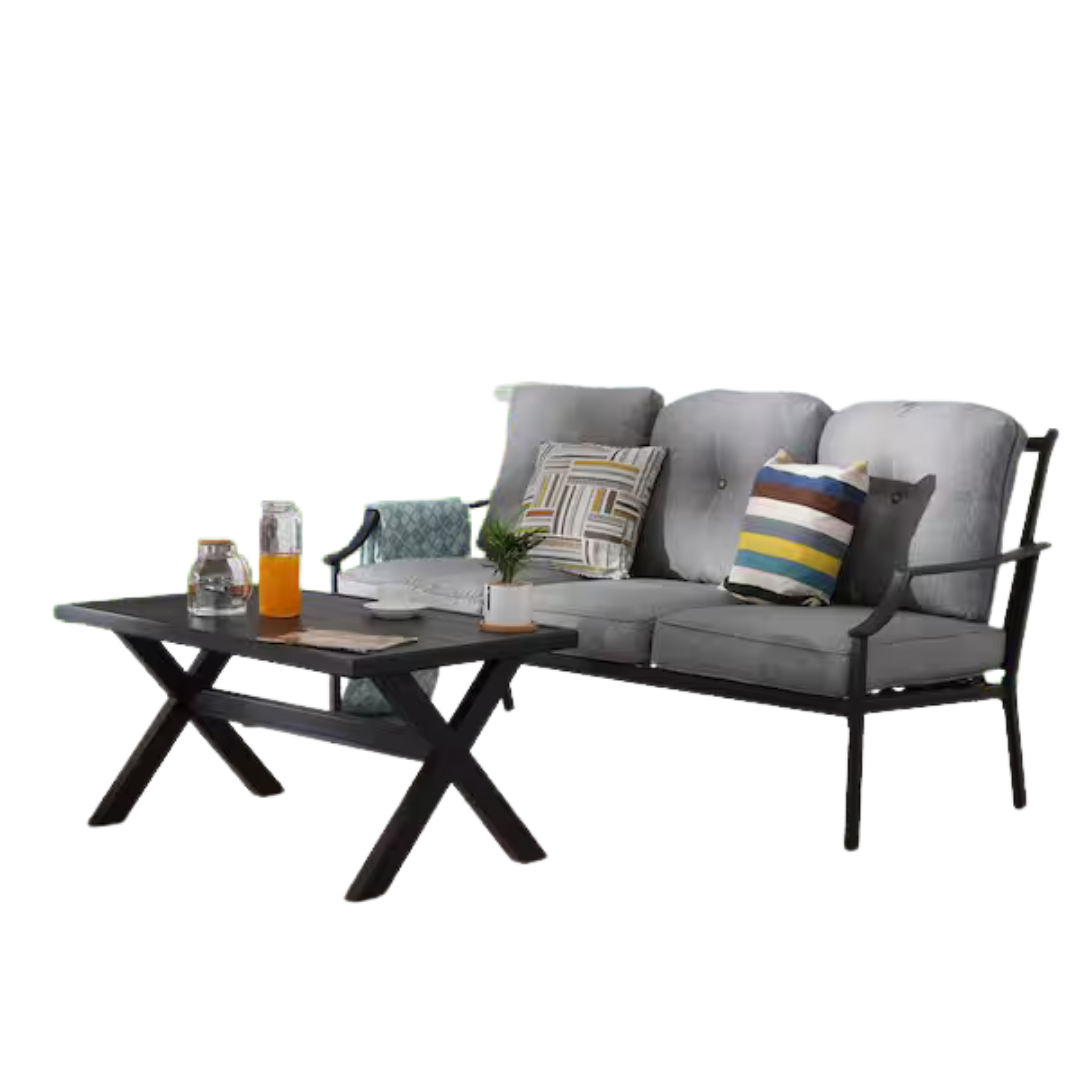 2-Piece Patio Festival Metal Patio Conversation Set