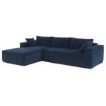 Qualler 111.5" Chenille Compressed Sectional Sofa