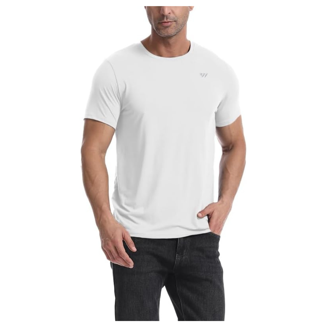 5-Pack Men's Crew Neck Quick Dry Running Workout Shirts