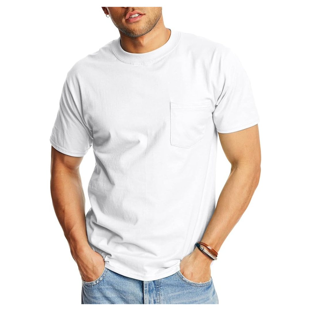 Hanes Men's Short Sleeve Beefy-T With Pocket