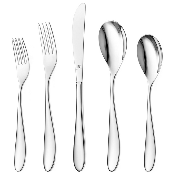 30-Piece Danialli 18/10 Stainless Steel Flatware Set For 6 (Silver)