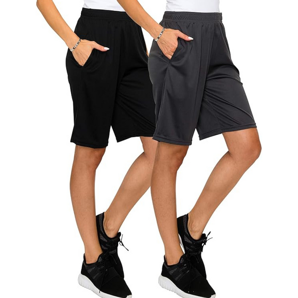 2-Pack Women's Knee Length Loose Shorts (Various)