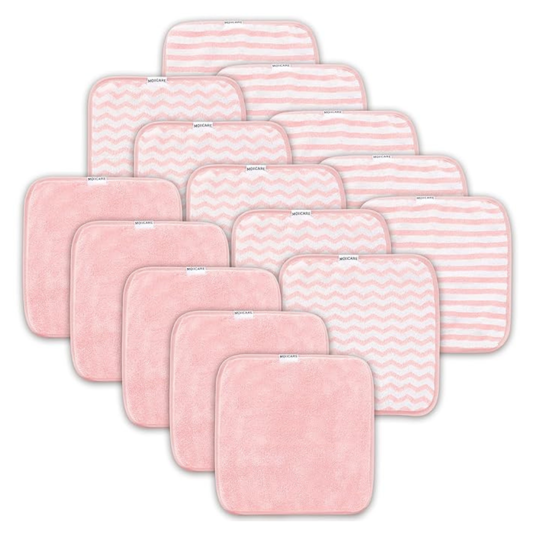 15-Pack 10" x 10" Super Soft Absorbent Baby Washcloths