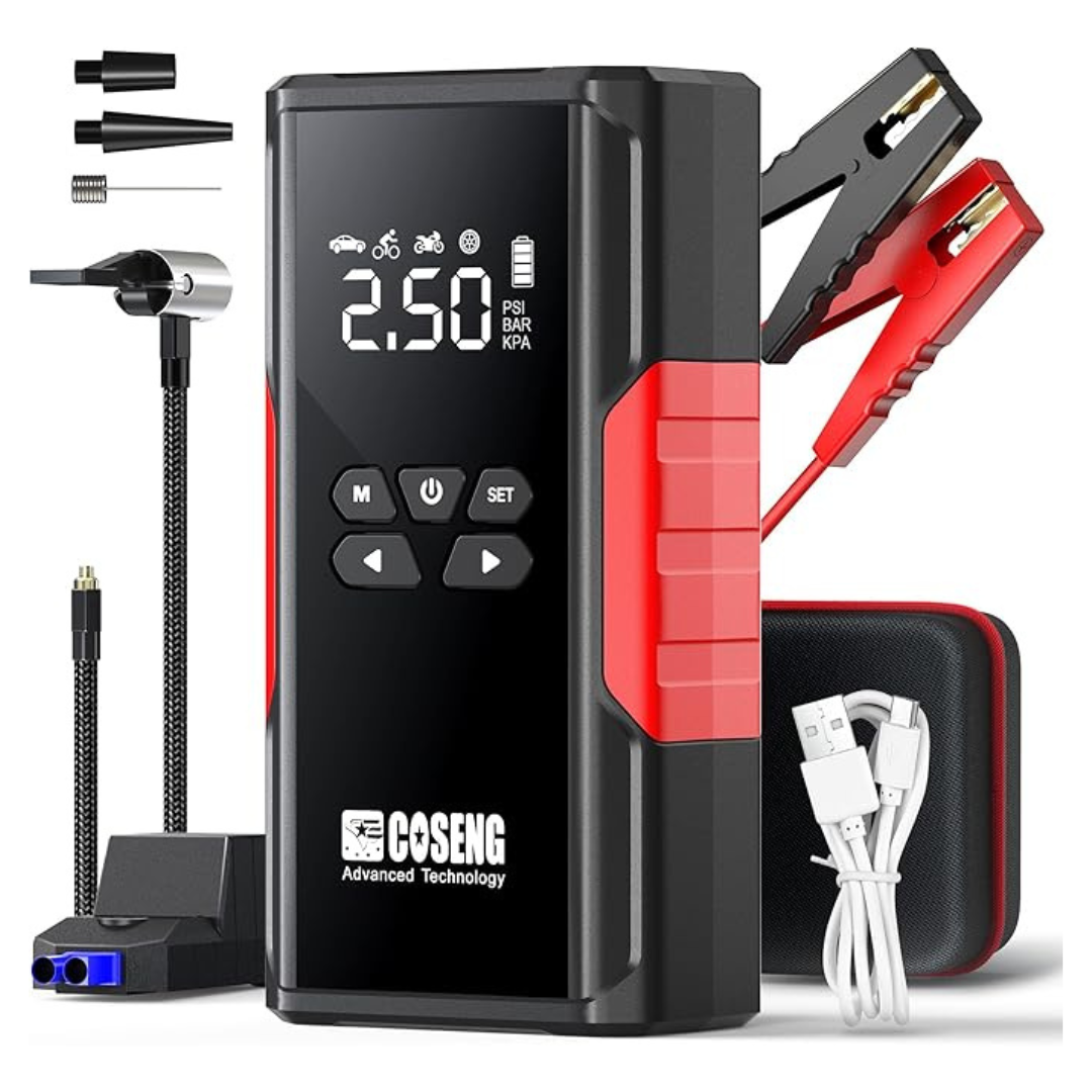Coseng J26 Portable Car Jump Starter with Air Compressor