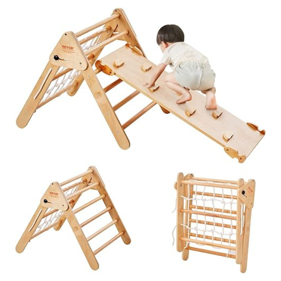 VEVOR 4-in-1 Montessori Pikler Triangle Climber Set
