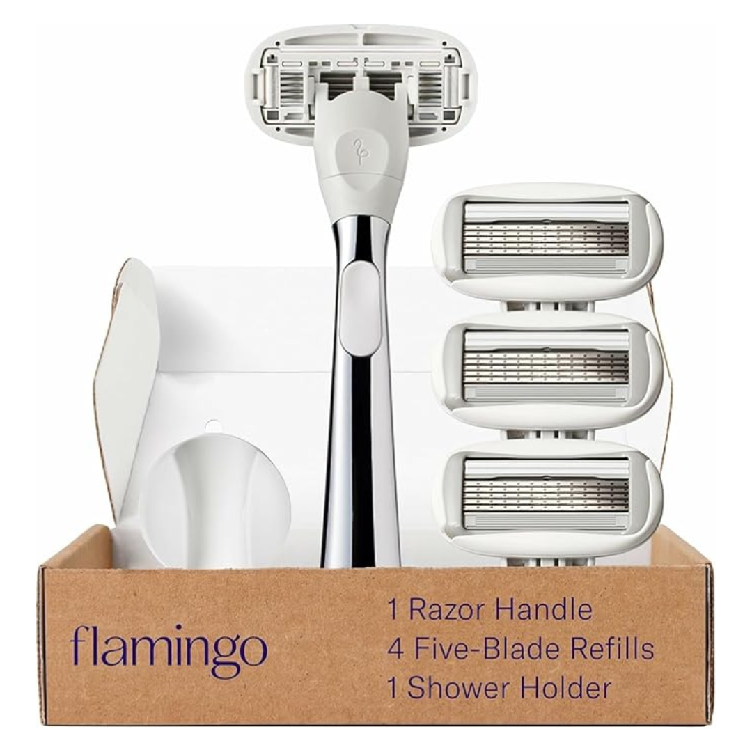 Women's Shaving Razor Set with 4 Razor Blade Refills