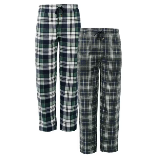 2-Pack Fruit of the Loom Men's Plaid Fleece Pajama Pants (4 Color Options; Limited Sizes)