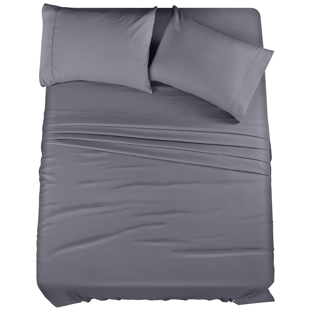 4-Piece Utopia Bedding Microfiber Queen Size Bed Sheets Set