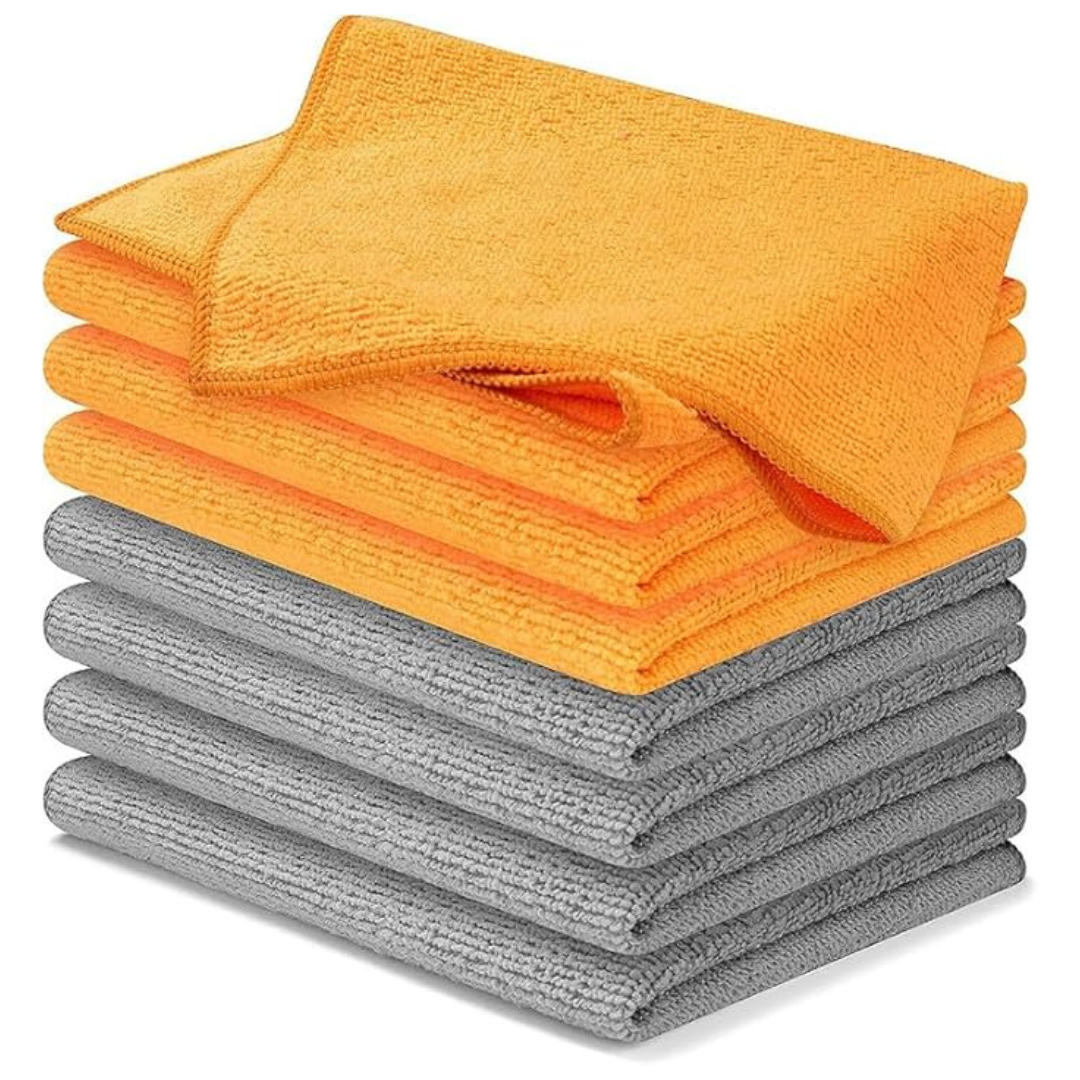 8-Pack Ultra Absorbent Microfiber Cleaning Cloth (12" x 11")