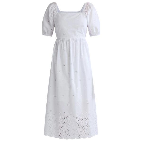 Time And Tru Women's And Women's Plus Eyelet Midi Dress