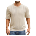 Men's Textured Ribbed Pullover T-Shirts (2-Colors)