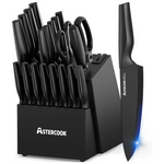21-Piece Astercook German Stainless Steel Knife Sets With Block