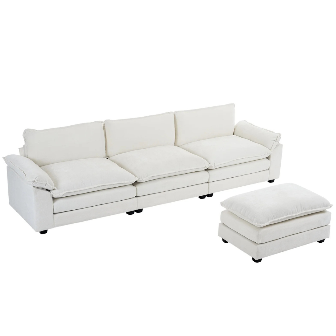 Ktaxon 120" W Sectional Sofa L Shaped Couch