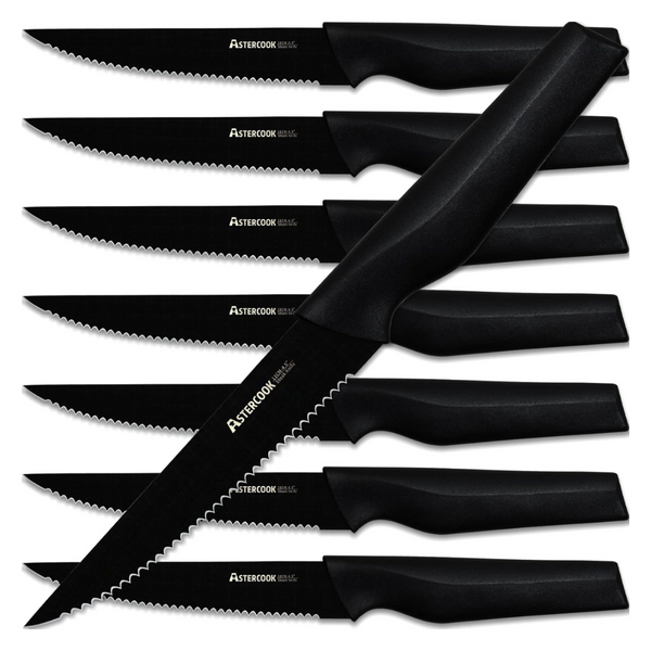 8-Set Astercook Dishwasher Safe Stainless Steel Steak Knives