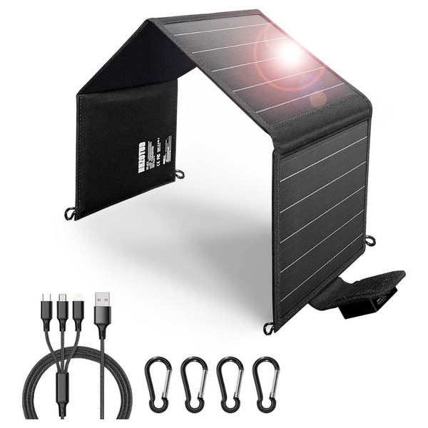20W 5V USB-A USB-C Portable Lightweight USB Solar Panel Charger