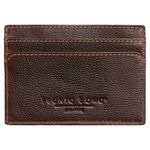 Pronto Uomo Pebbled Leather Front Pocket Card Case