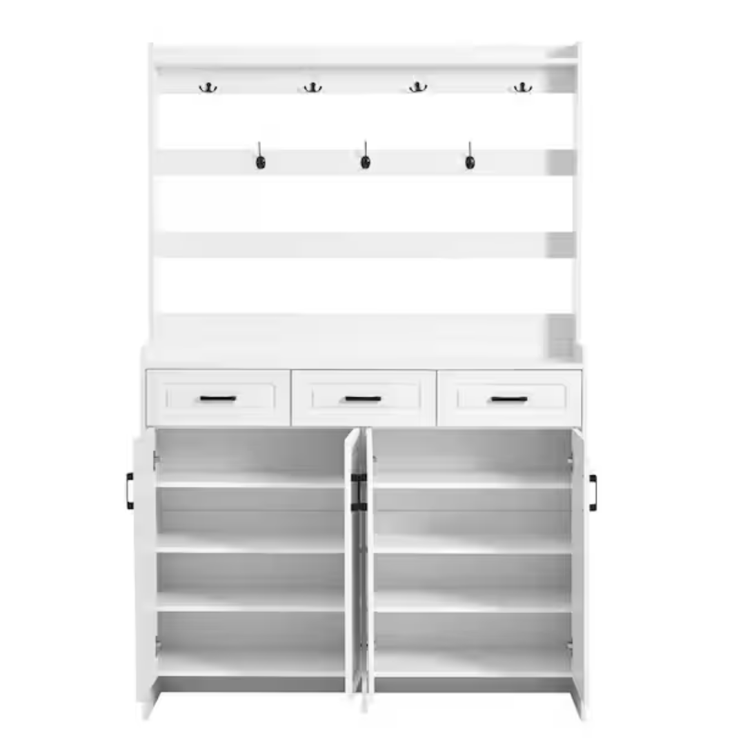 Harper & Bright Designs 4-Door Shoe Storage Cabinet