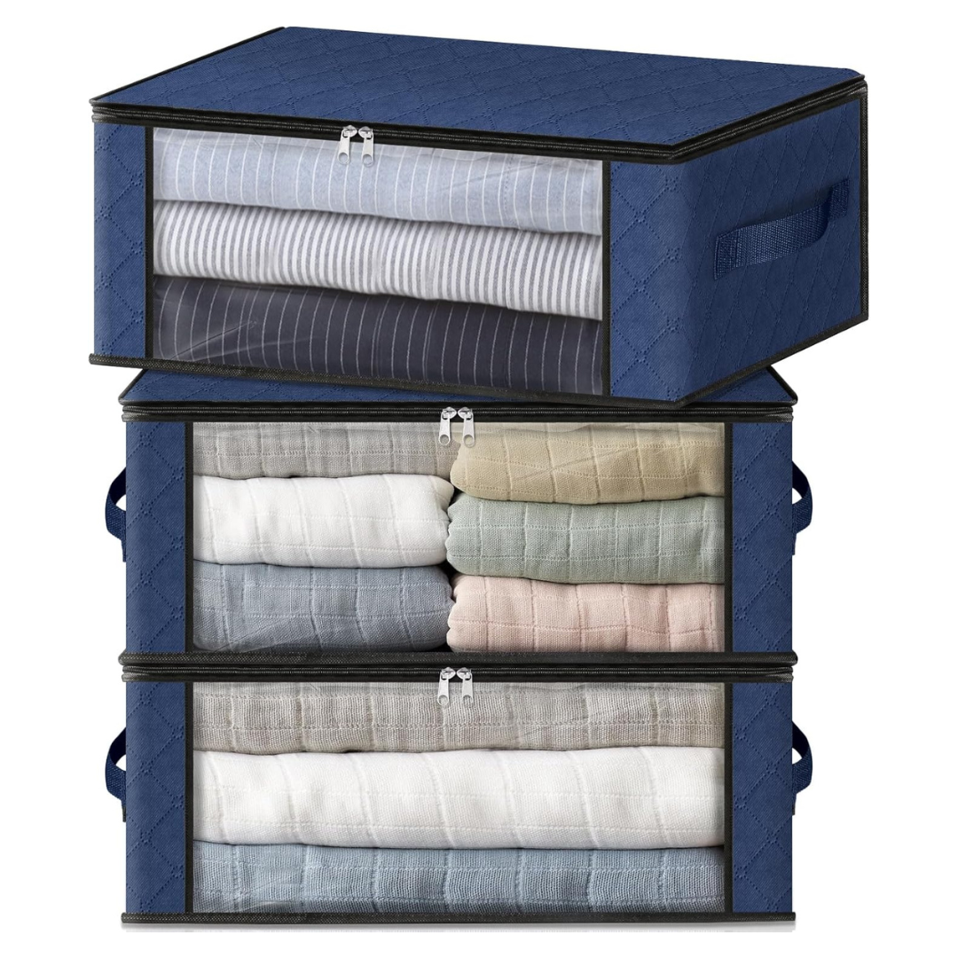 3-Pack Clothes Organizer Storage Bags