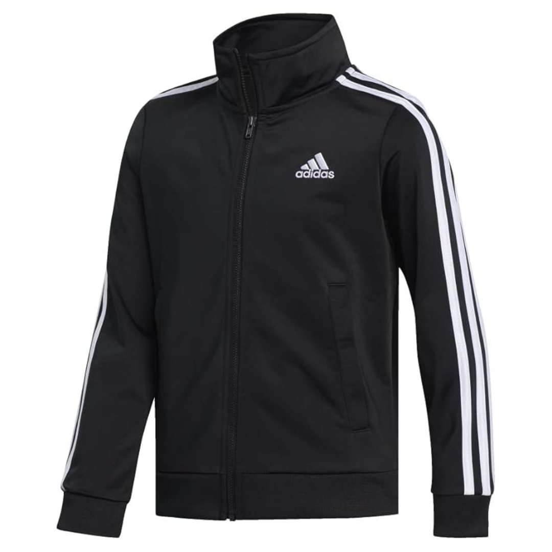 adidas Boys’ Zip Front Iconic Tricot Jacket