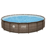 Coleman Power Steel 18’ x 48” Round Metal Frame Above Ground Pool Set (Includes Filter Pump, Ladder, & Pool Cover)