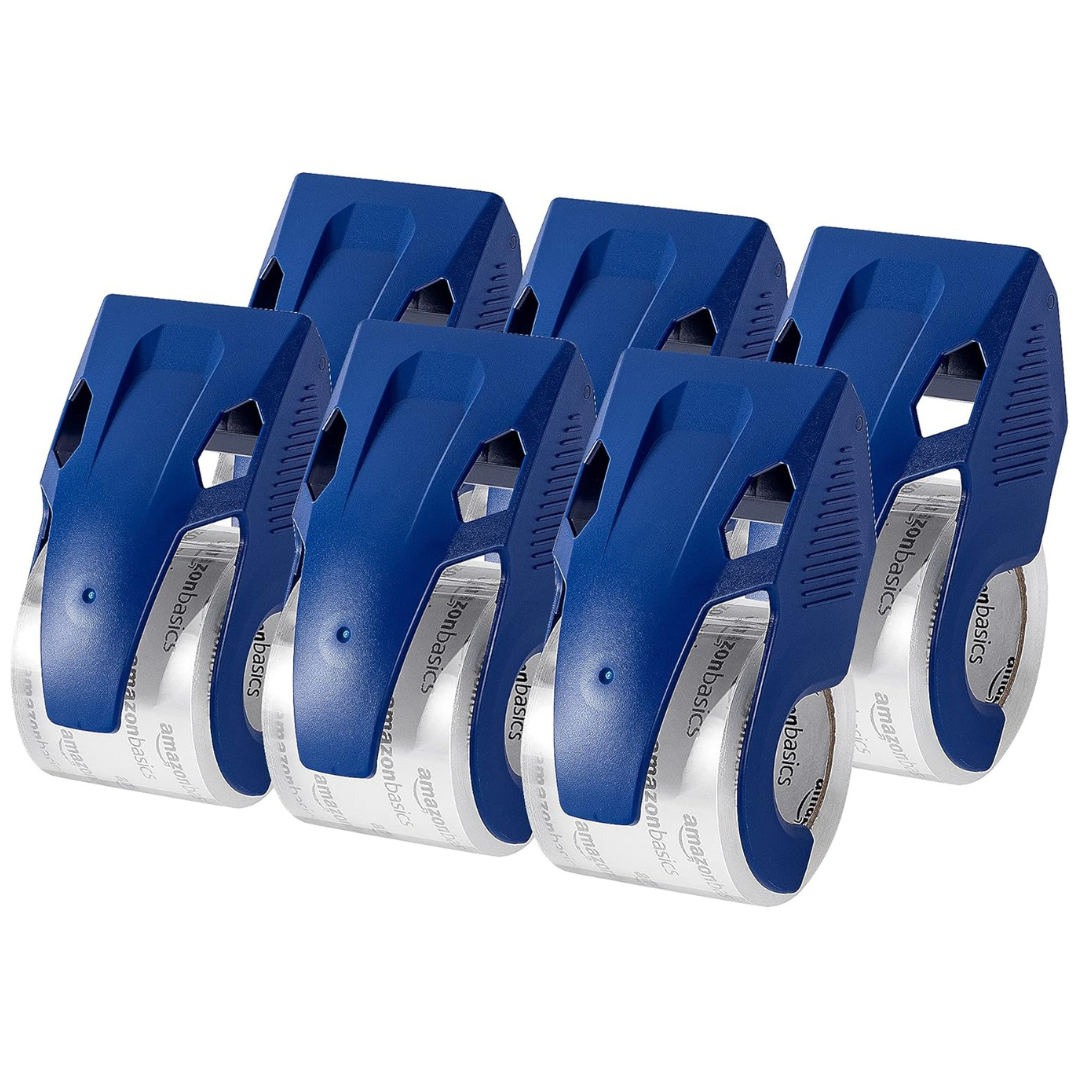Amazon Basics Heavy Duty Packaging Tape With Dispensers (6-Pack)