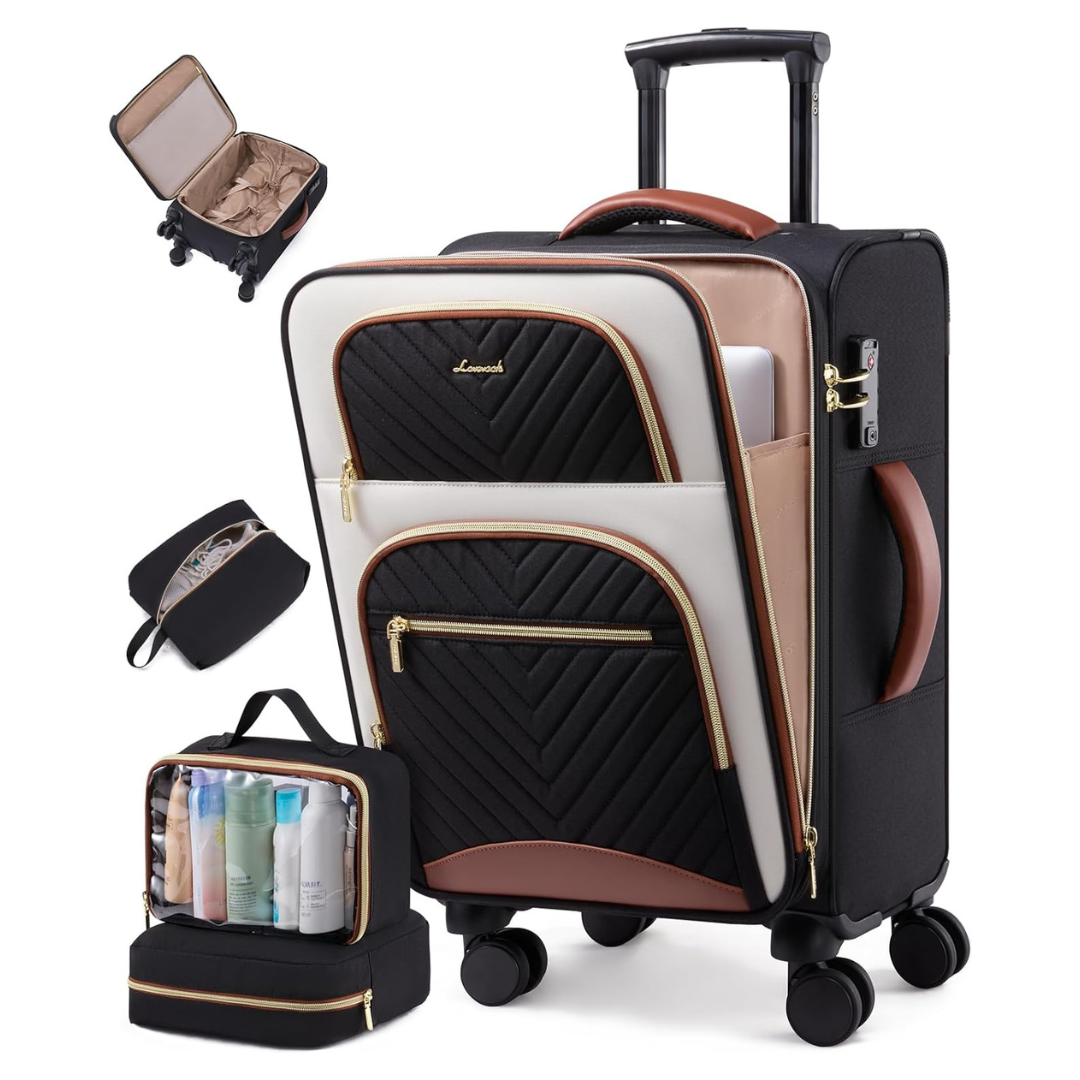 22" Airline Approved Large Waterproof Carry On Suitcase