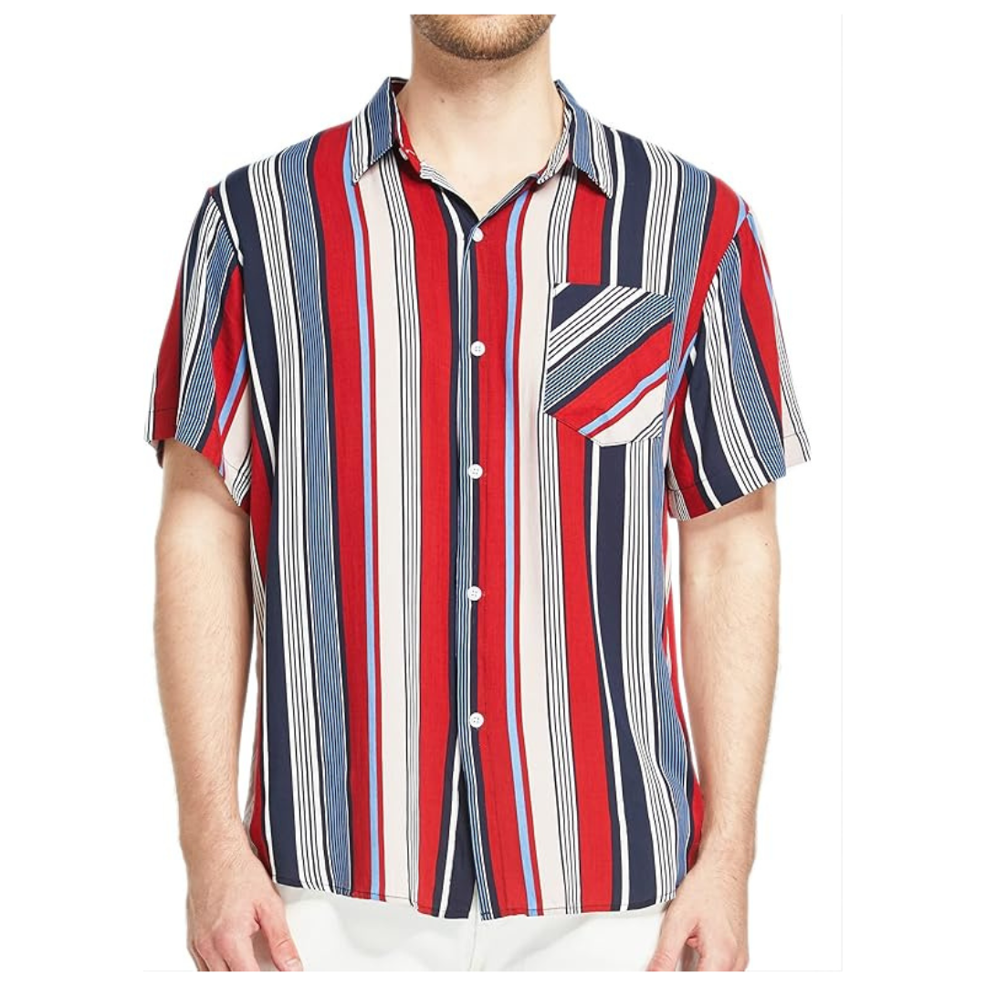 Men's Summer Short Sleeve Button Down Hawaiian Shirt