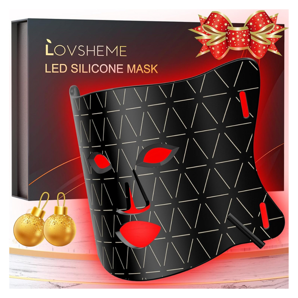 Red Light Therapy LED Face Mask W/ 3-Modes For Acne & Wrinkles