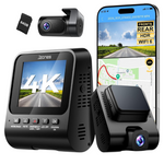 4K+1080P FHD Dual Dash Camera With Free 64GB Card