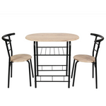 3-Piece Mainstays Metal And Wood Dining Set (3 Colors)