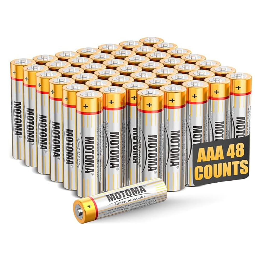 48-Pack MOTOMA 1.5V AAA Alkaline Batteries
