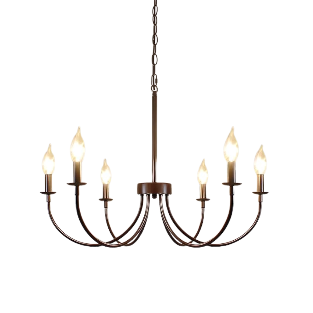 Rviezza 6-Light Farmhouse Candle Chandelier (Oil Rubbed Bronze)