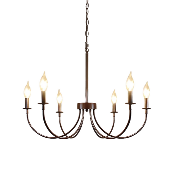 Rviezza 6-Light Farmhouse Candle Chandelier (Oil Rubbed Bronze)