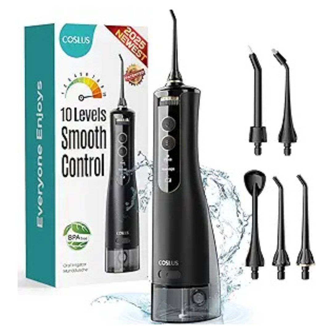 Cordless Dual Mode Dental Water Flosser w/ 10-Levels Settings