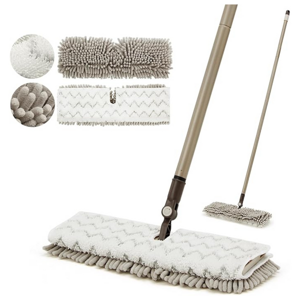 Microfiber Dual-Sided Flip Mop with 2 Washable Pads