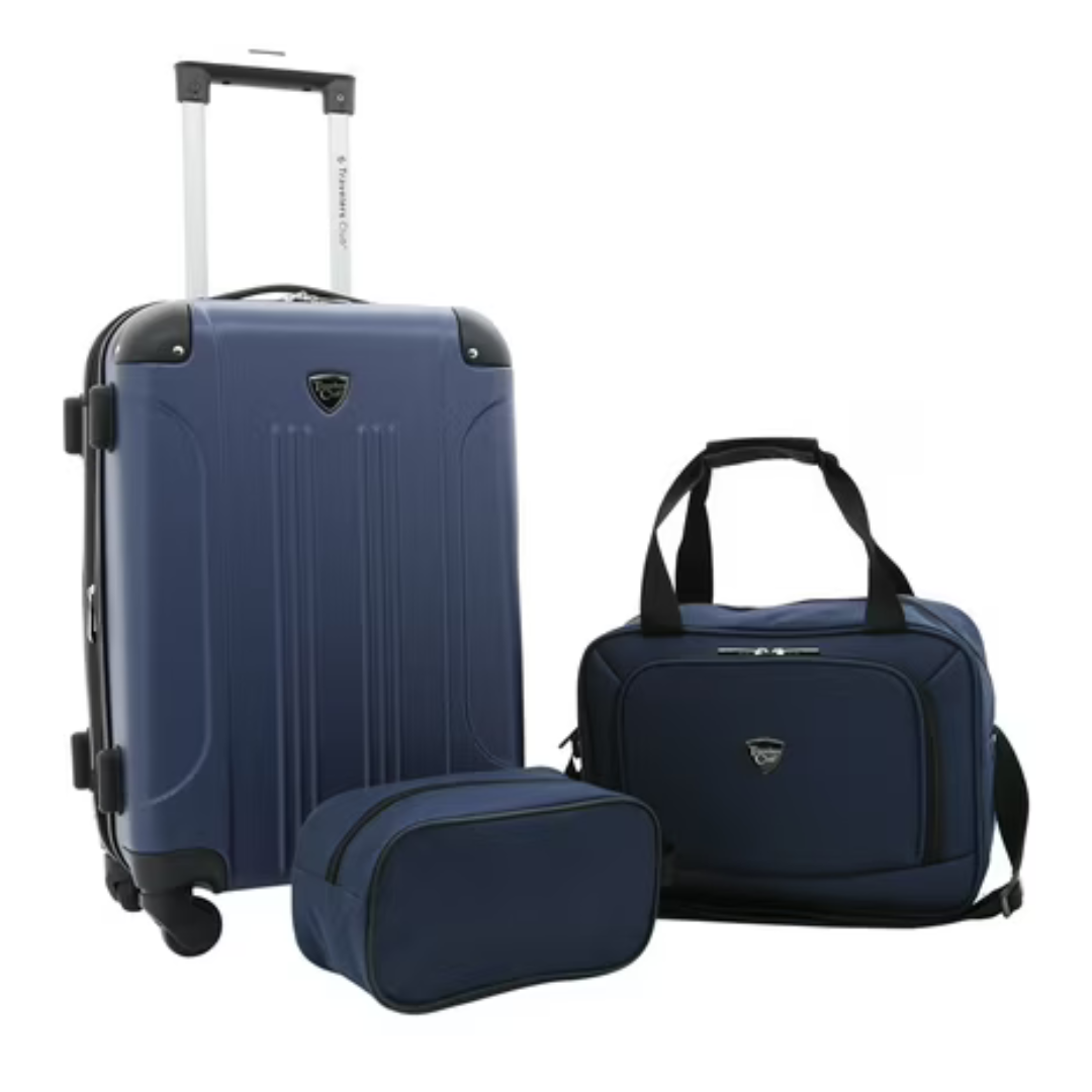 Travelers Club Chicago Plus 3-Piece Expandable Hardside Luggage Set