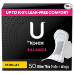 50-Count U by Kotex Balance Ultra Thin Pads With Wings