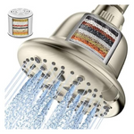 5" Round High Pressure Filtered Shower Head With 7 Modes