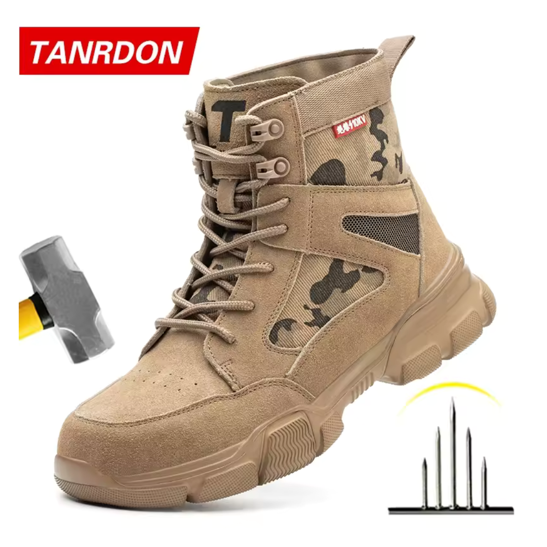 Tanrdon Men's Work Safety Tactical Shoes